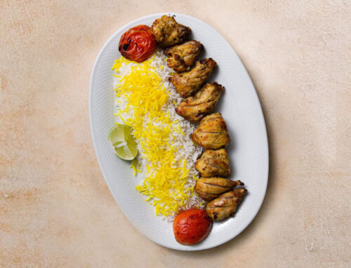 Yekta Kabob Counter - Jooojeh Kabob with rice