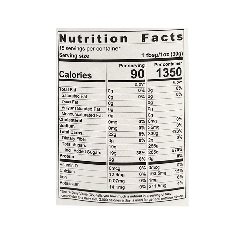 Saradis Greek Cherry in Syrup (Moraba Gilas) 16 OZ - Nutrition Facts