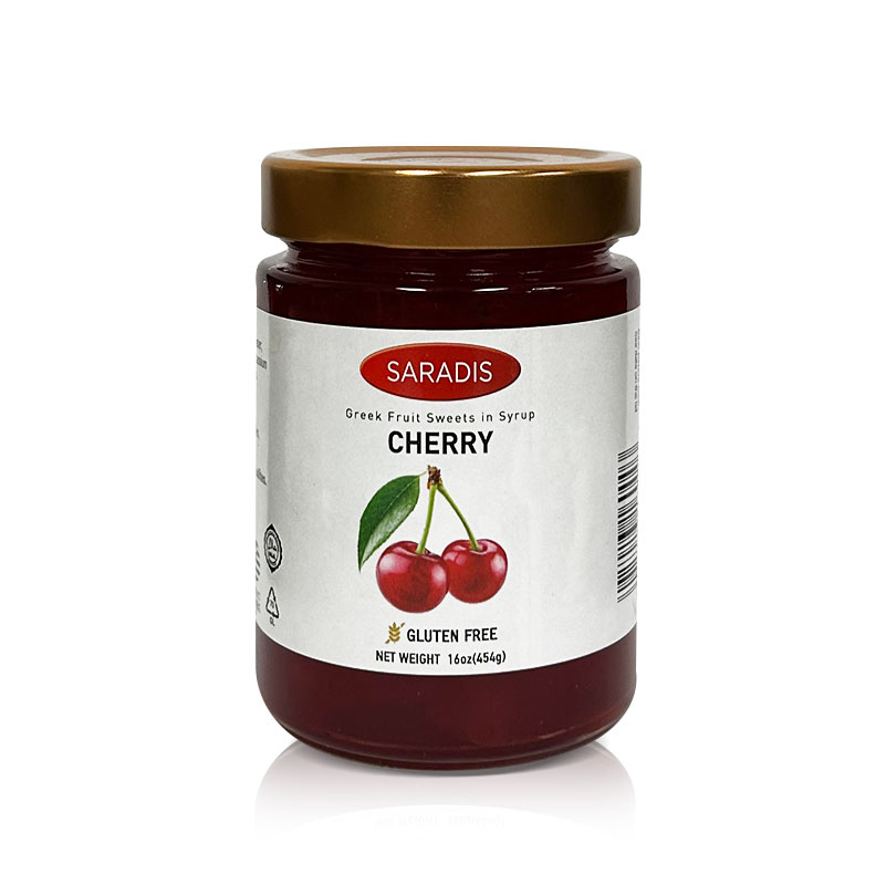 Saradis Greek Cherry in Syrup (Moraba Gilas) 16 OZ