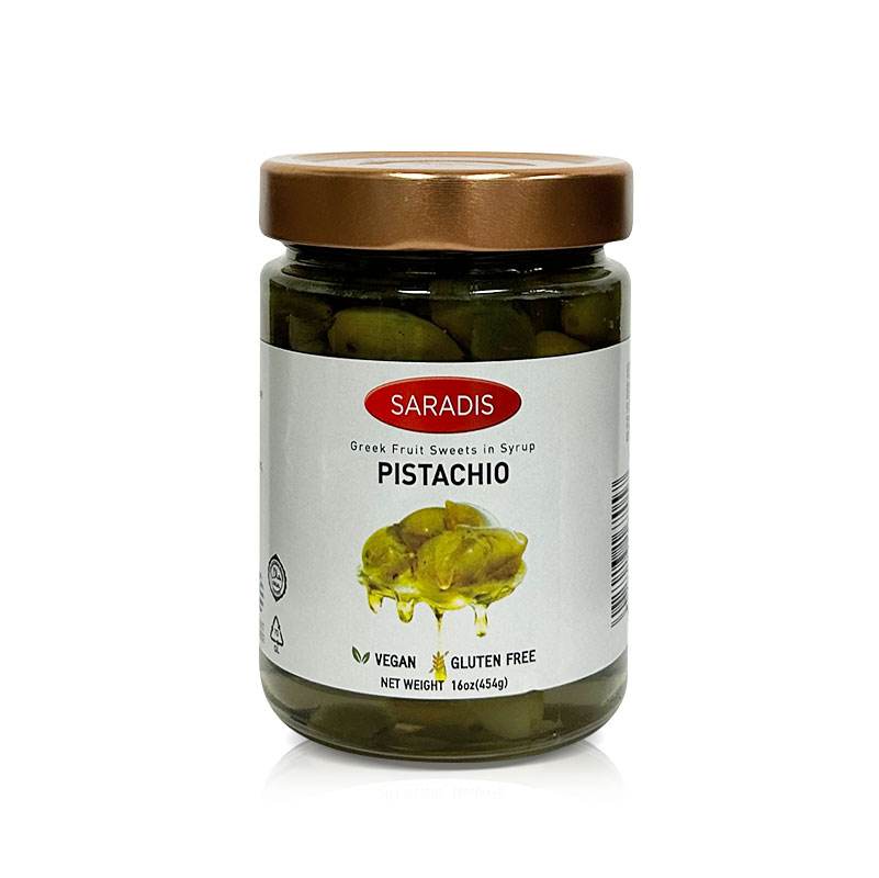 Saradis Greek Pistachio in Syrup (Moraba Pesteh) 16 OZ