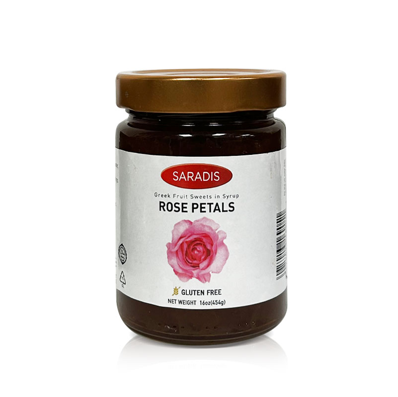 Saradis Greek Rose Petals in Syrup (Moraba Gol Sorkh) 16 OZ